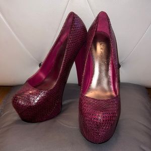Faux Snakeskin Heel by BeBe